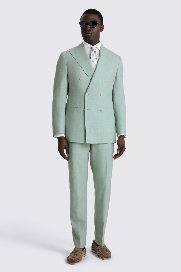 Italian Tailored Fit Aqua Suit