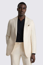 Italian Tailored Fit Off White Twill Suit