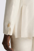 Italian Tailored Fit Off White Twill Suit