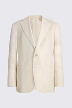 Italian Tailored Fit Off White Twill Suit