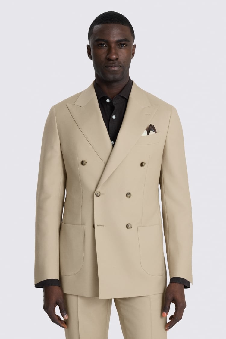 Italian Tailored Fit Latte Twill Suit