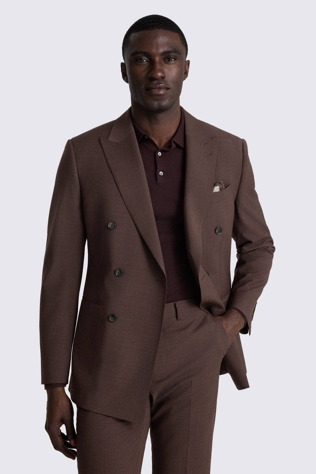 Tailored Fit Dark Plum Performance Suit