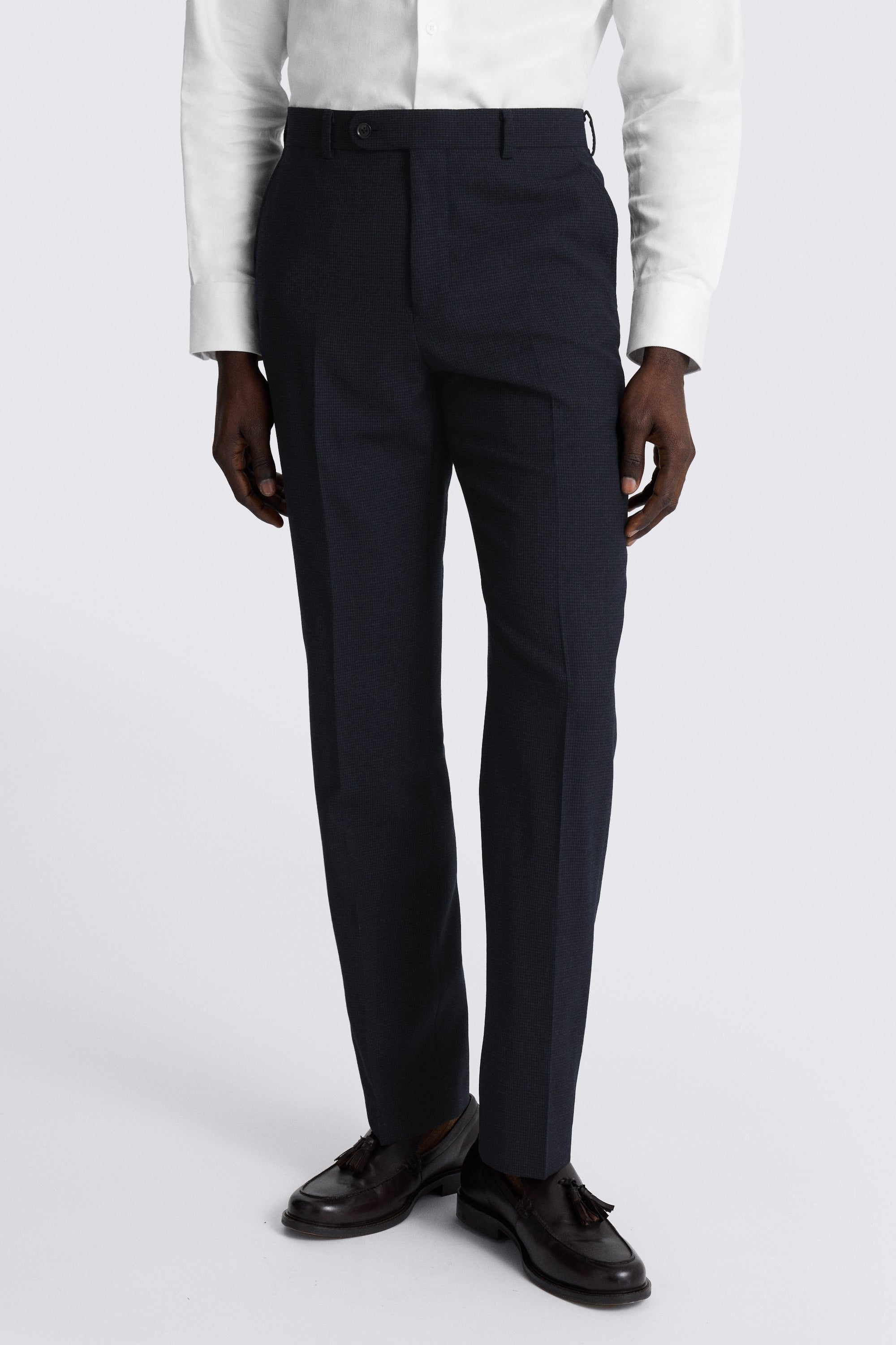 Tailored Fit Navy Puppytooth Performance Suit