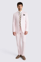 Tailored Fit Pale Pink Linen Suit