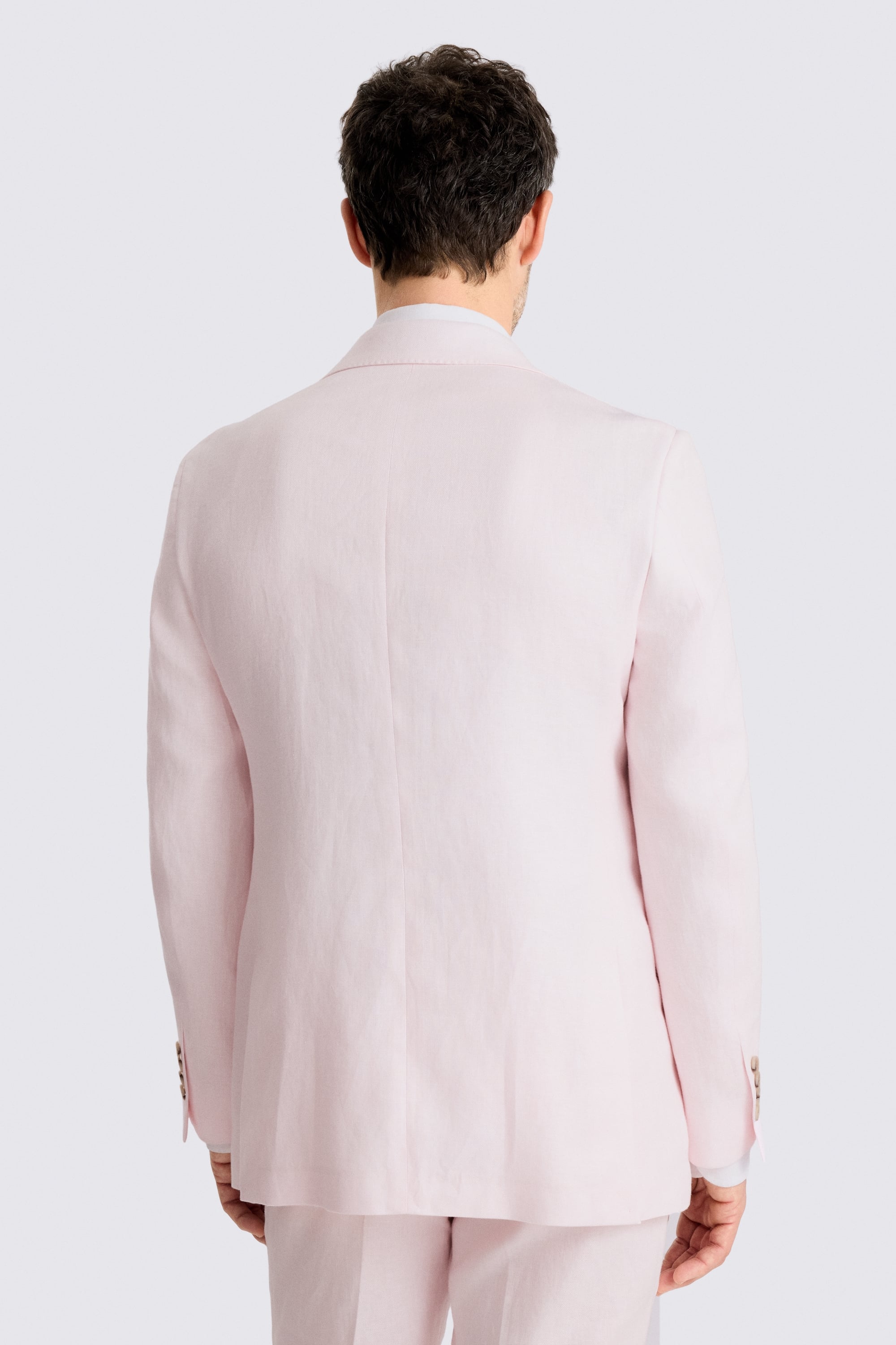 Tailored Fit Pale Pink Linen Suit