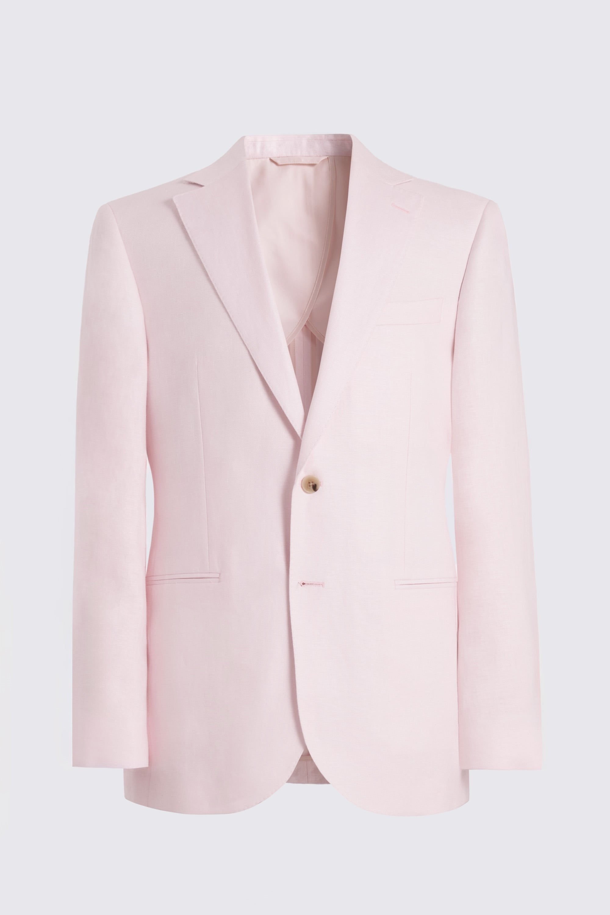 Tailored Fit Pale Pink Linen Suit