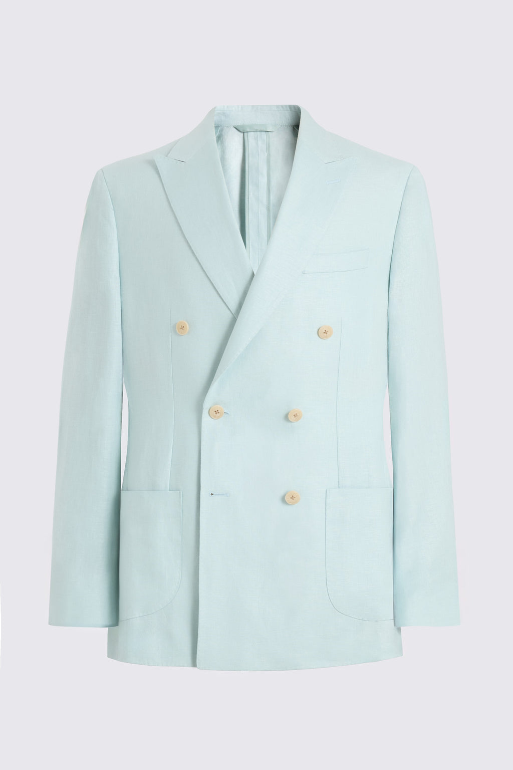 Tailored Fit Aqua Linen Suit