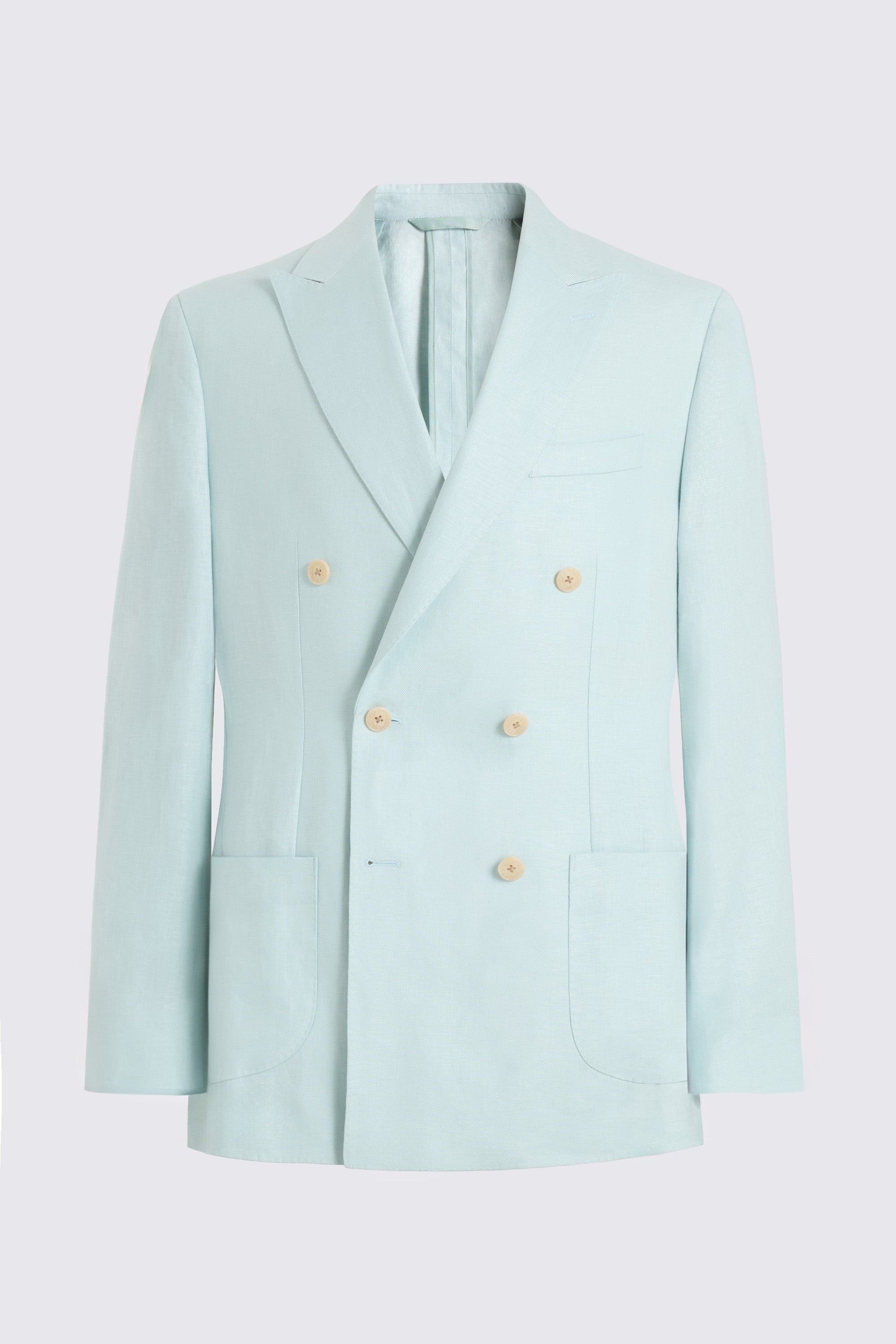 Tailored Fit Aqua Linen Suit