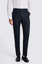 Tailored Fit Navy Twill Linen Suit