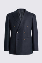 Tailored Fit Navy Twill Linen Suit