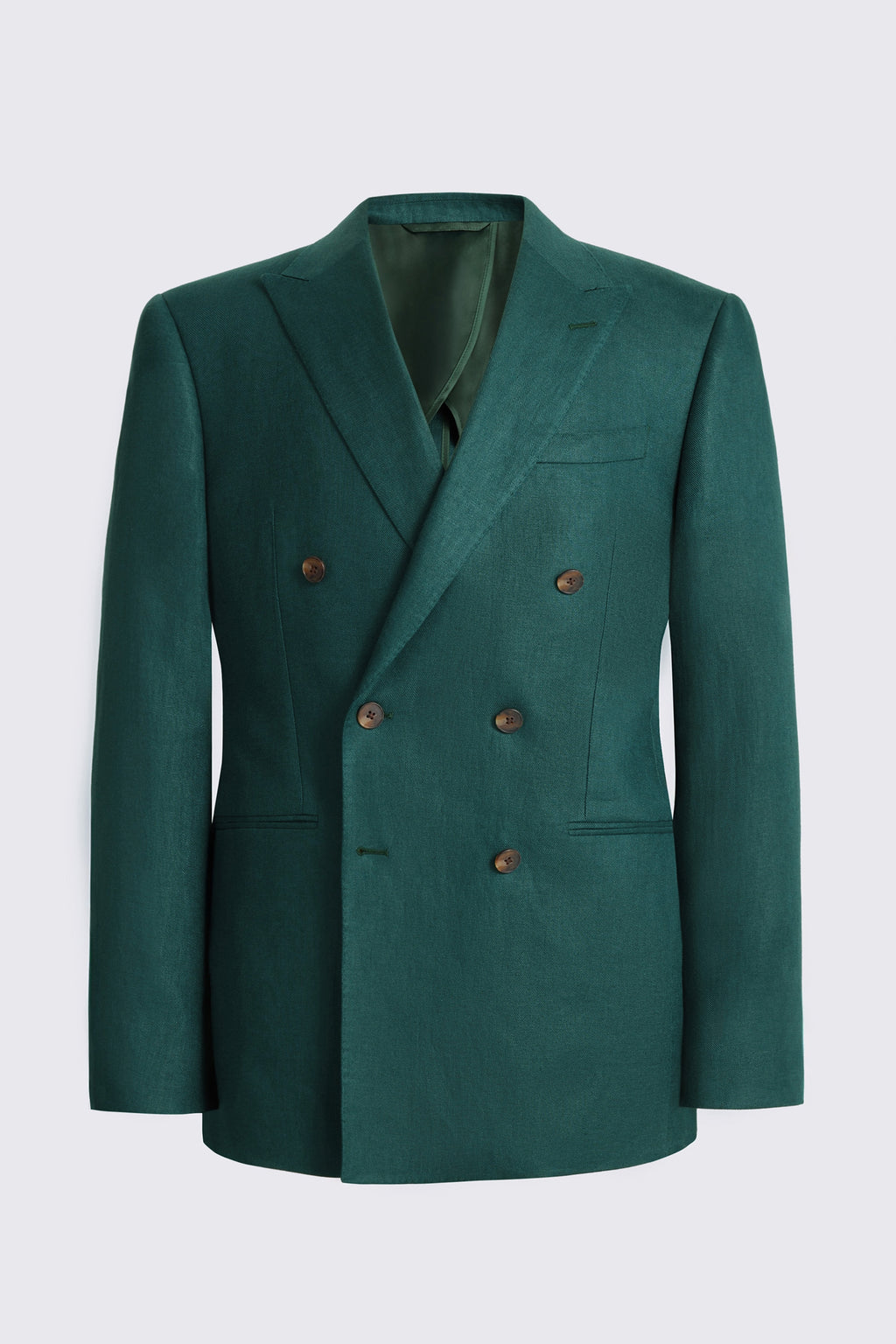 Slim Fit Emerald Twill Linen Suit