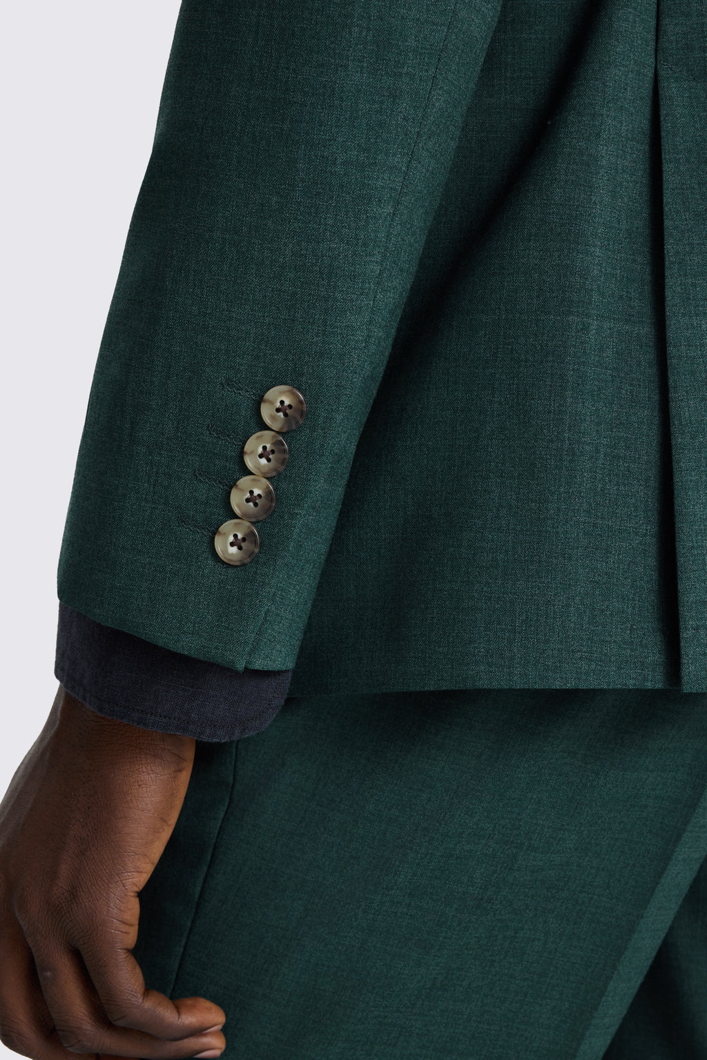 Slim Fit Green Marl Suit