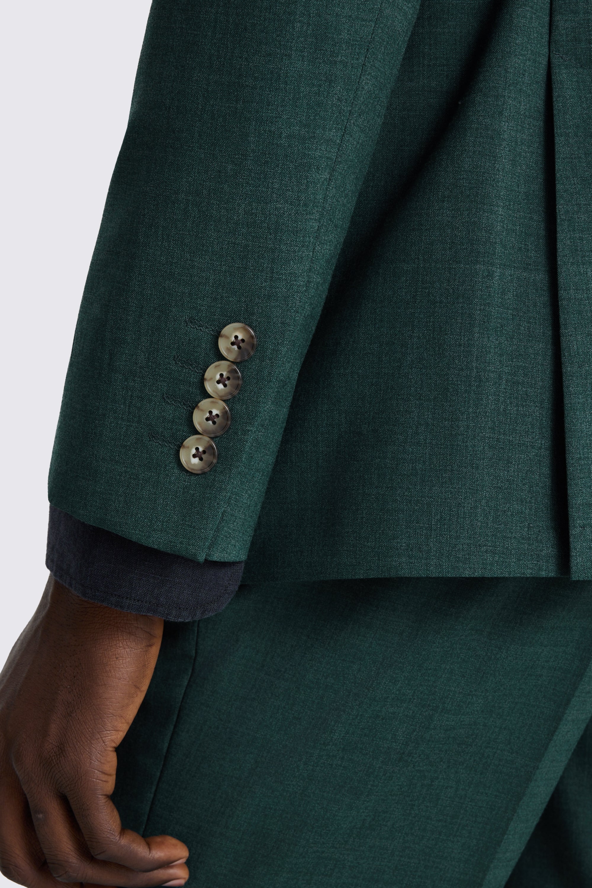 Slim Fit Green Marl Suit