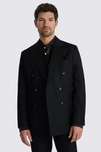 Italian Tailored Fit Black Cotton Suit