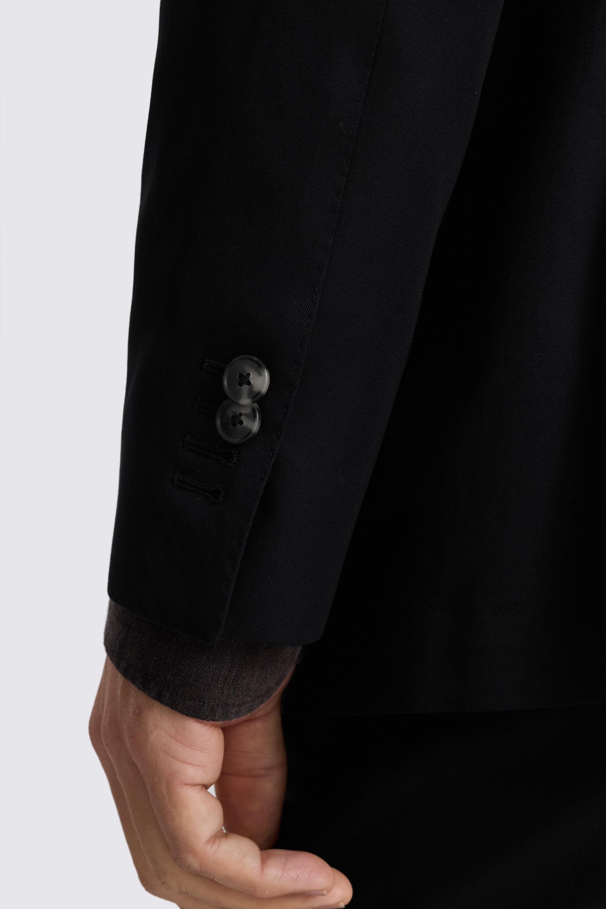 Italian Tailored Fit Black Cotton Suit