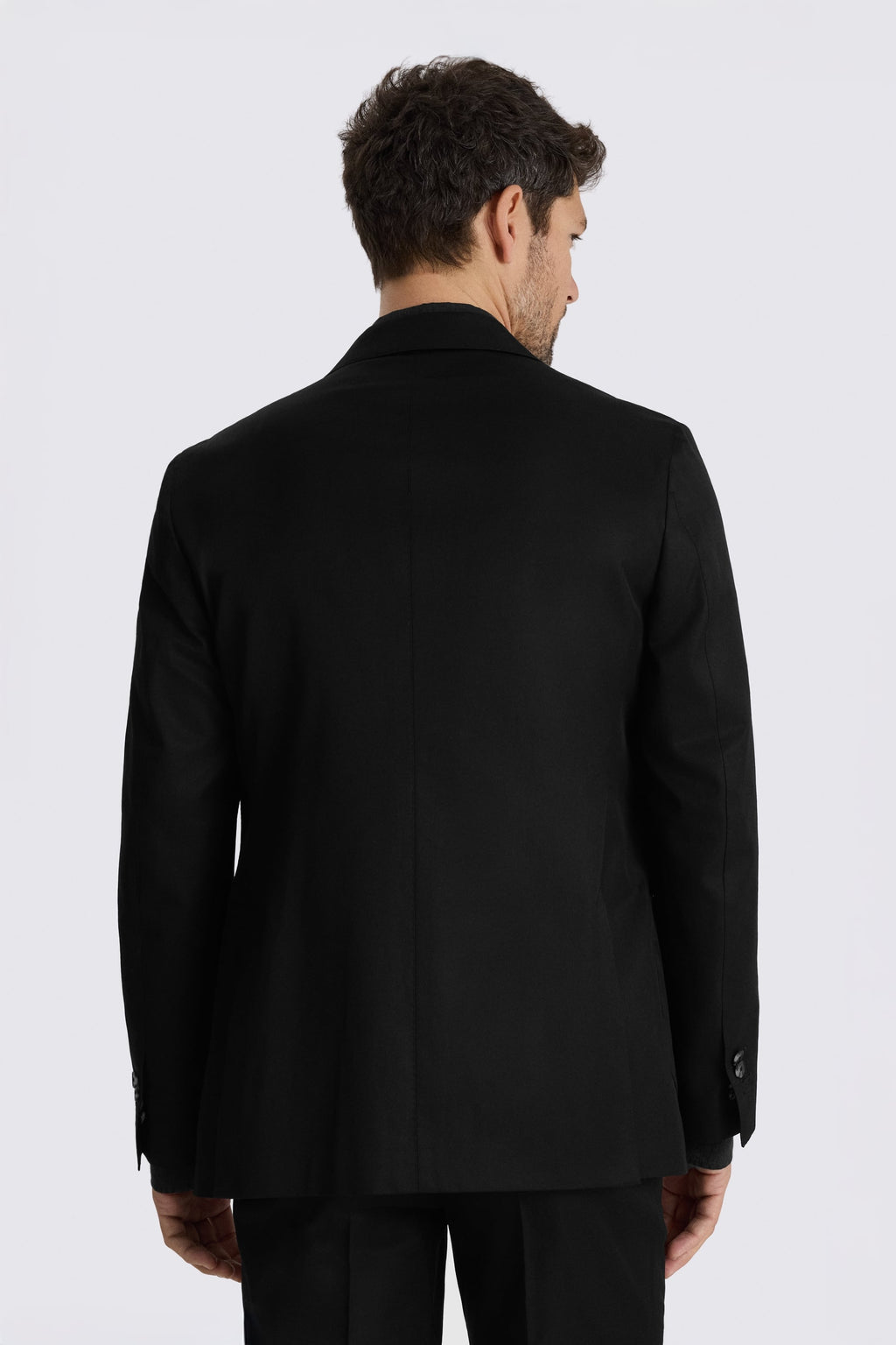 Italian Tailored Fit Black Cotton Suit