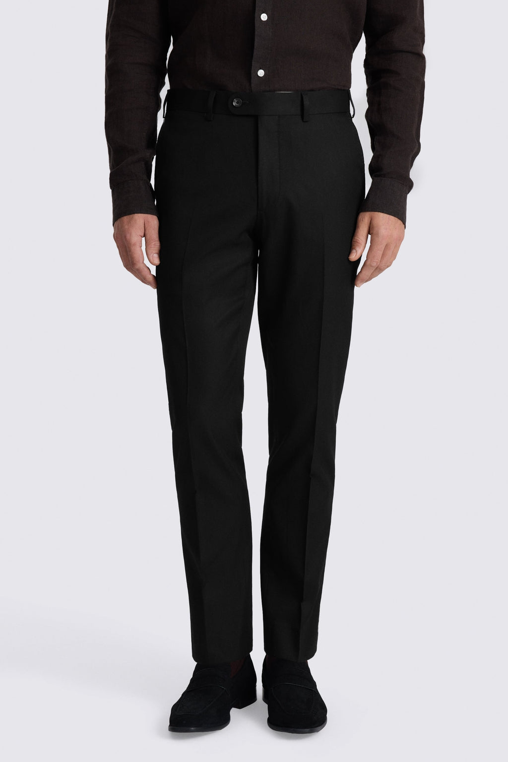 Italian Tailored Fit Black Cotton Suit