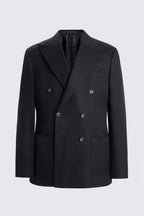 Italian Tailored Fit Black Cotton Suit
