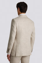 Tailored Fit Neutral Linen Suit