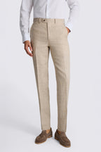 Tailored Fit Neutral Linen Suit