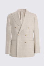 Italian Tailored Fit Neutral Linen-blend Suit