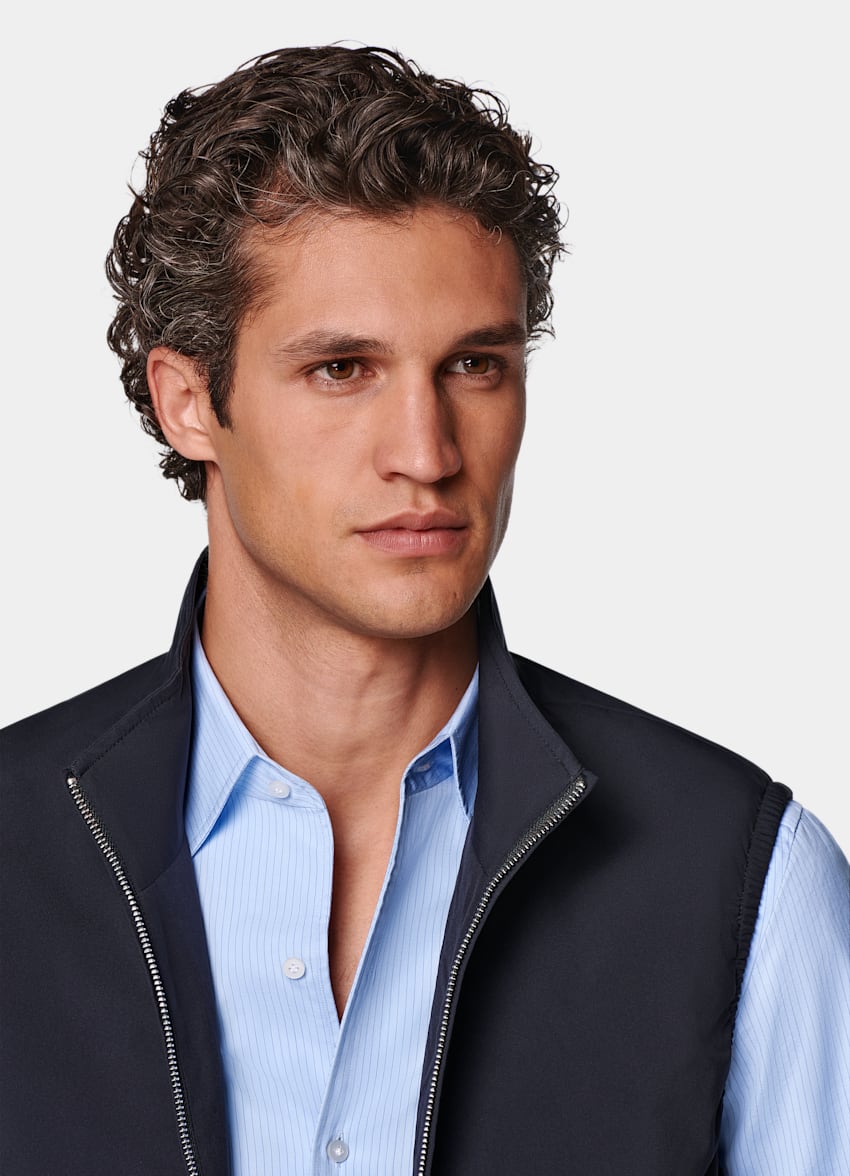 Navy Light Padded Zip Vest