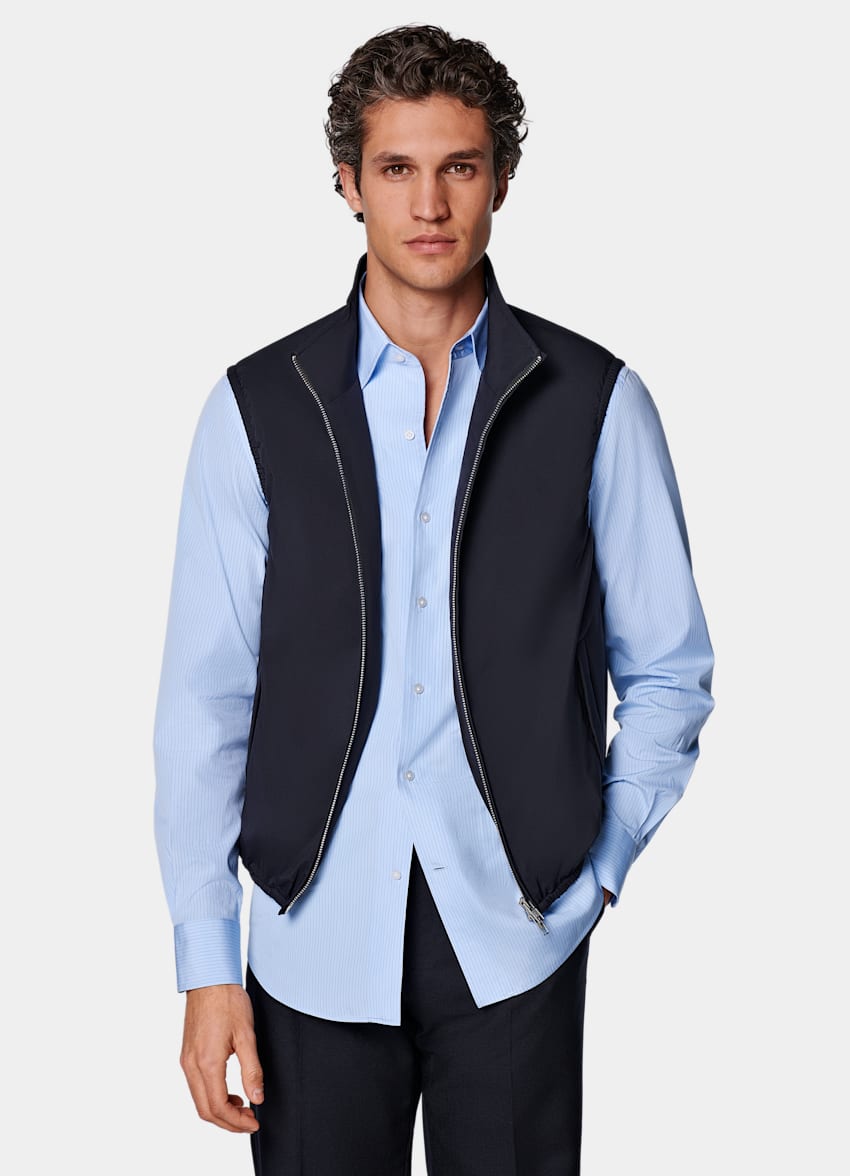 Navy Light Padded Zip Vest