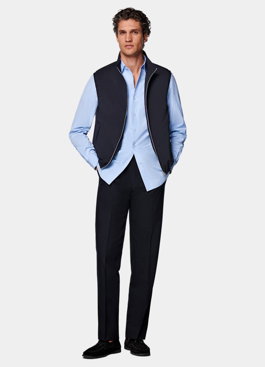 Navy Light Padded Zip Vest