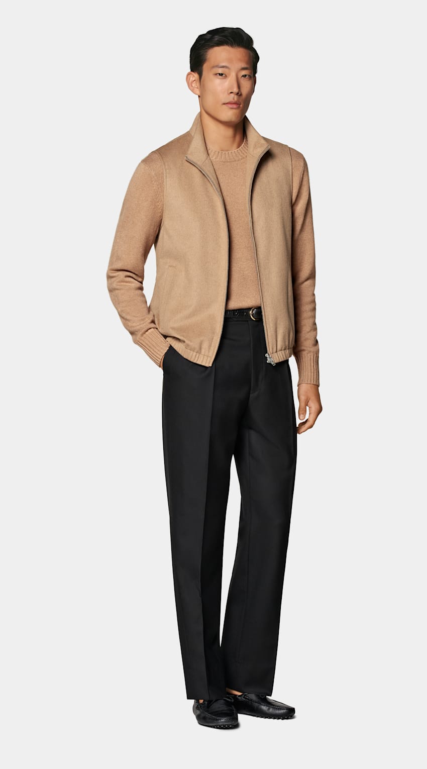 Mid Brown Zip Vest