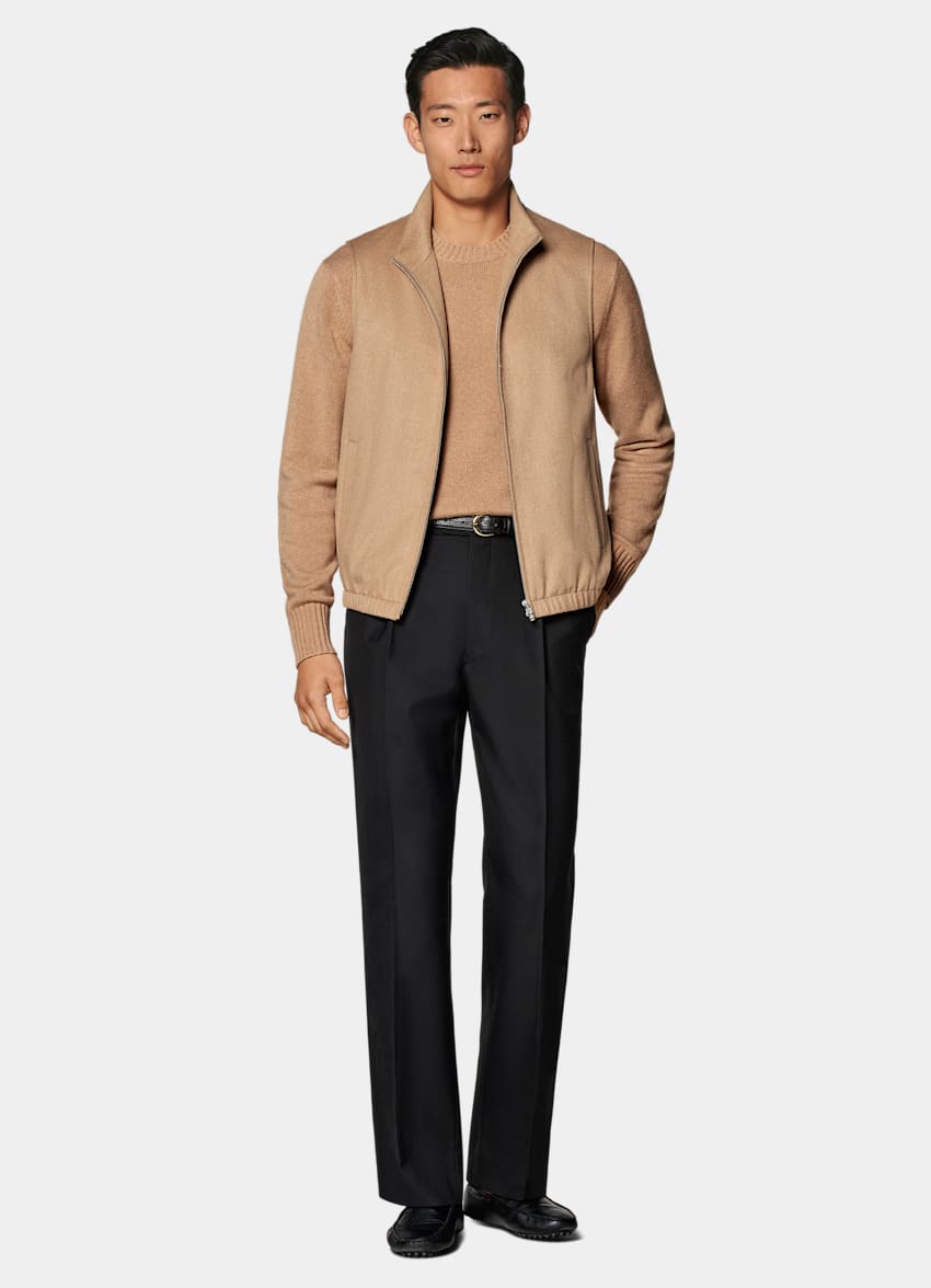 Mid Brown Zip Vest