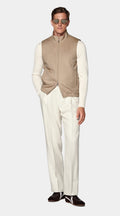 Mid Brown Zip Vest