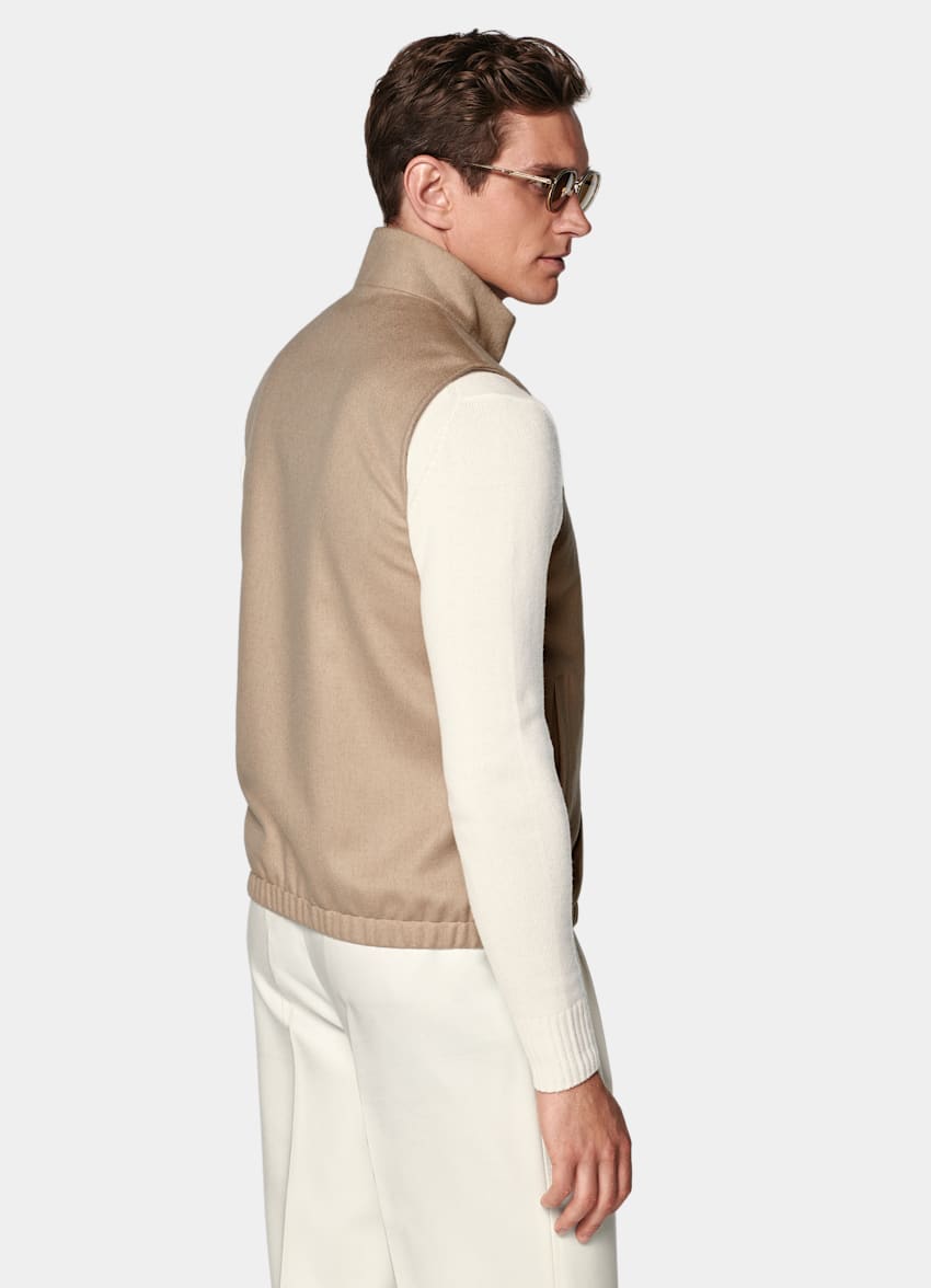 Mid Brown Zip Vest