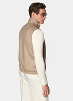 Mid Brown Zip Vest