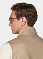 Mid Brown Zip Vest