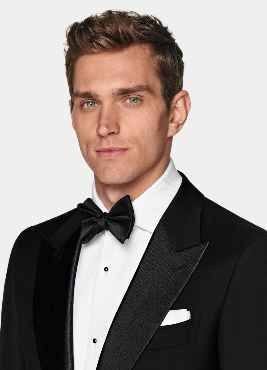 Black Tailored Fit Lazio Tuxedo