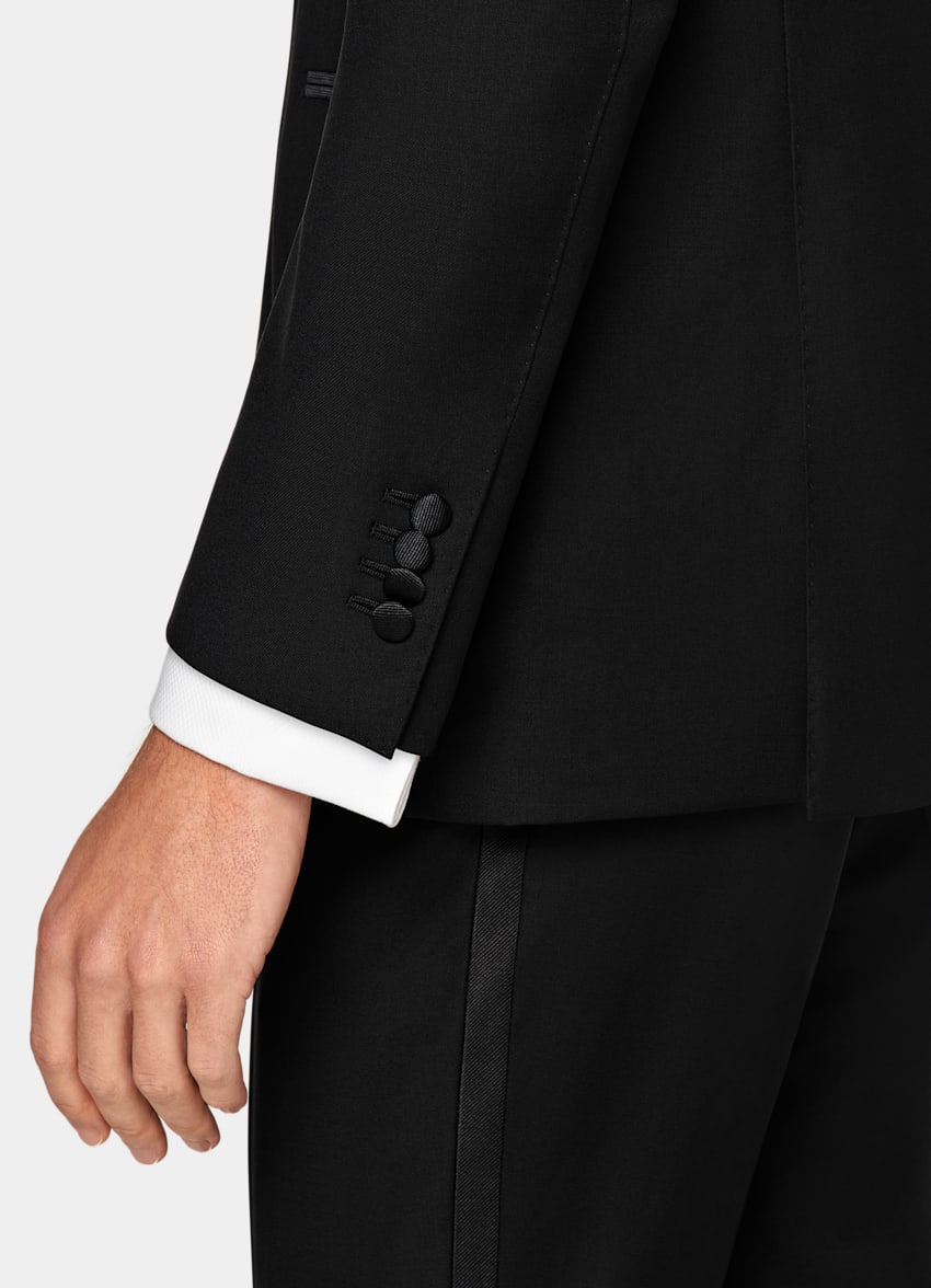 Black Tailored Fit Lazio Tuxedo