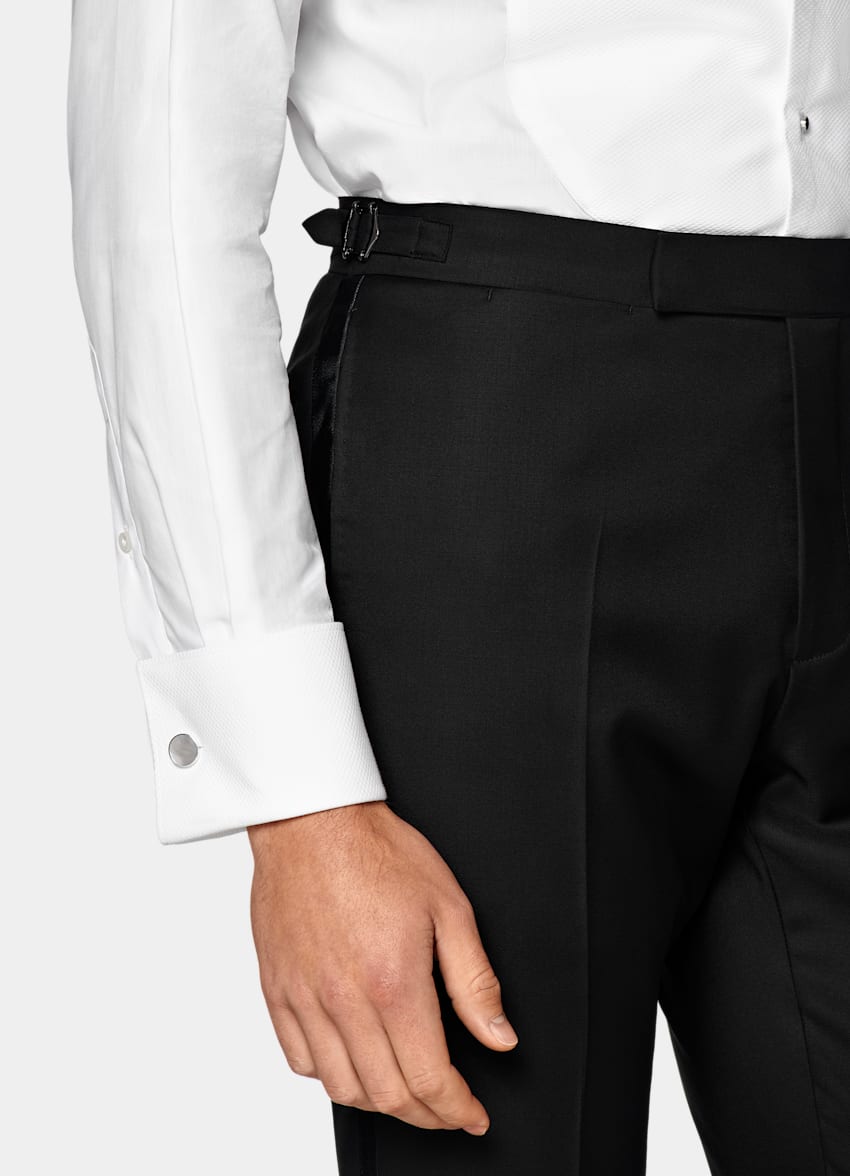 Black Tailored Fit Lazio Tuxedo