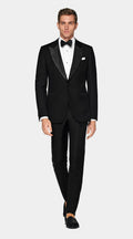 Black Tailored Fit Lazio Tuxedo