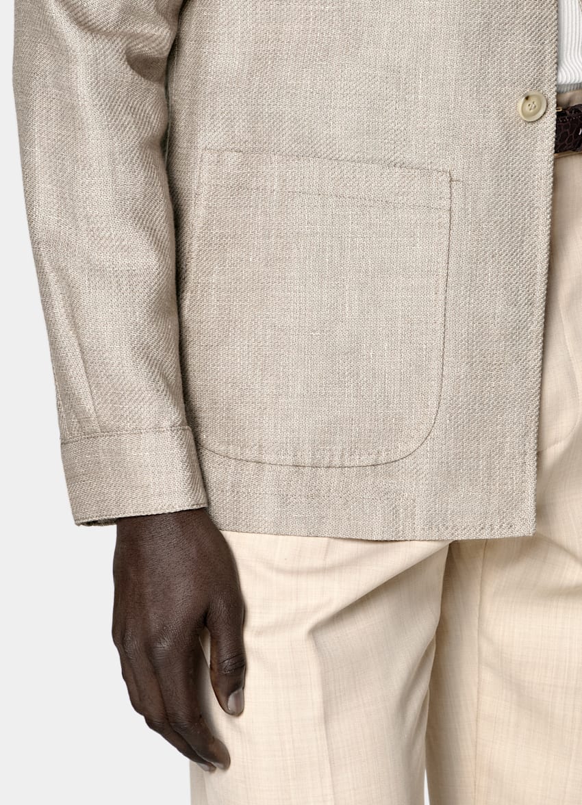 Mid Brown Relaxed Fit Shirt-Jacket