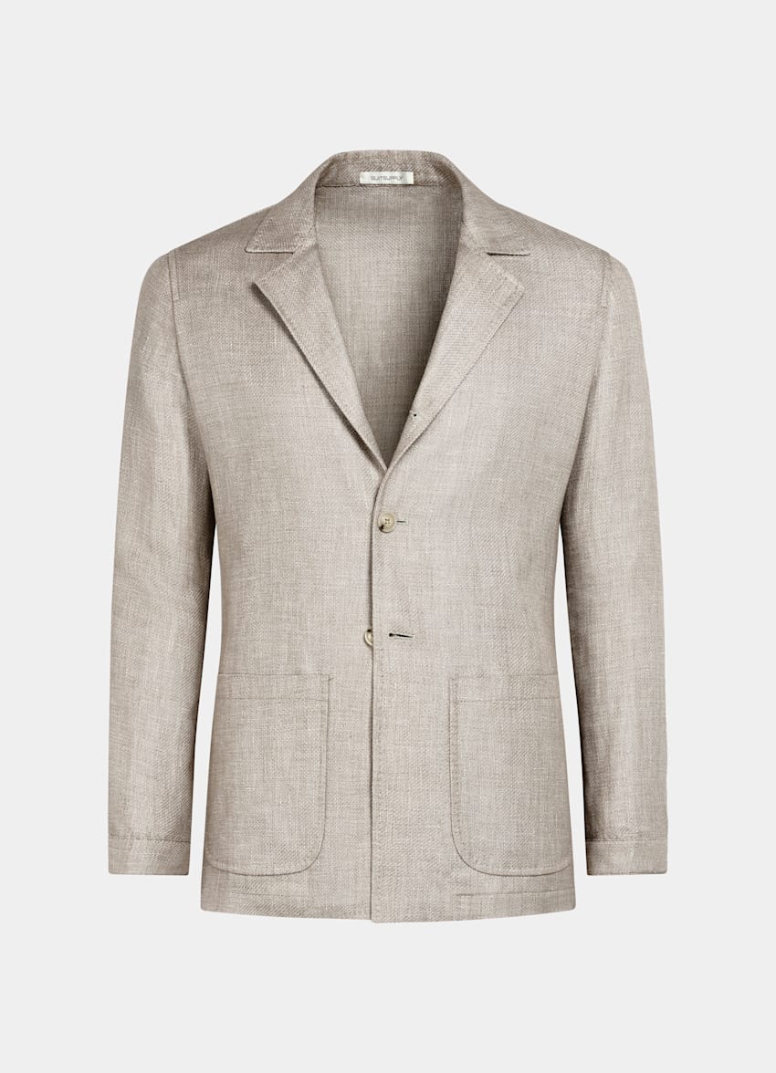 Mid Brown Relaxed Fit Shirt-Jacket