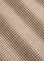 Mid Brown Houndstooth Relaxed Fit Roma Blazer