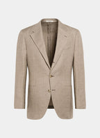 Mid Brown Houndstooth Relaxed Fit Roma Blazer