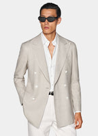 Light Taupe Tailored Fit Havana Blazer