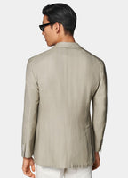 Light Green Herringbone Relaxed Fit Roma Blazer