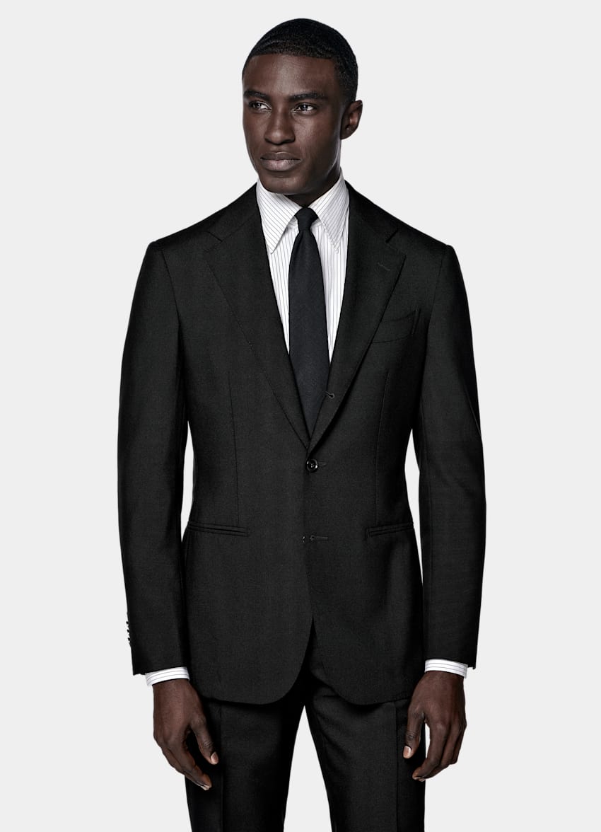 Black Tailored Fit Havana Suit