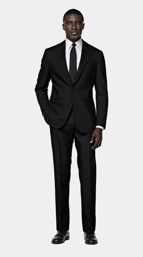 Black Tailored Fit Havana Suit