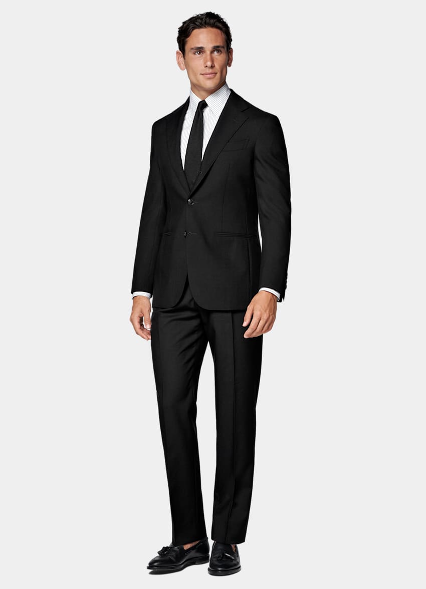 Black Tailored Fit Havana Suit