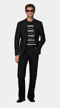 Black Tailored Fit Havana Suit Jacket