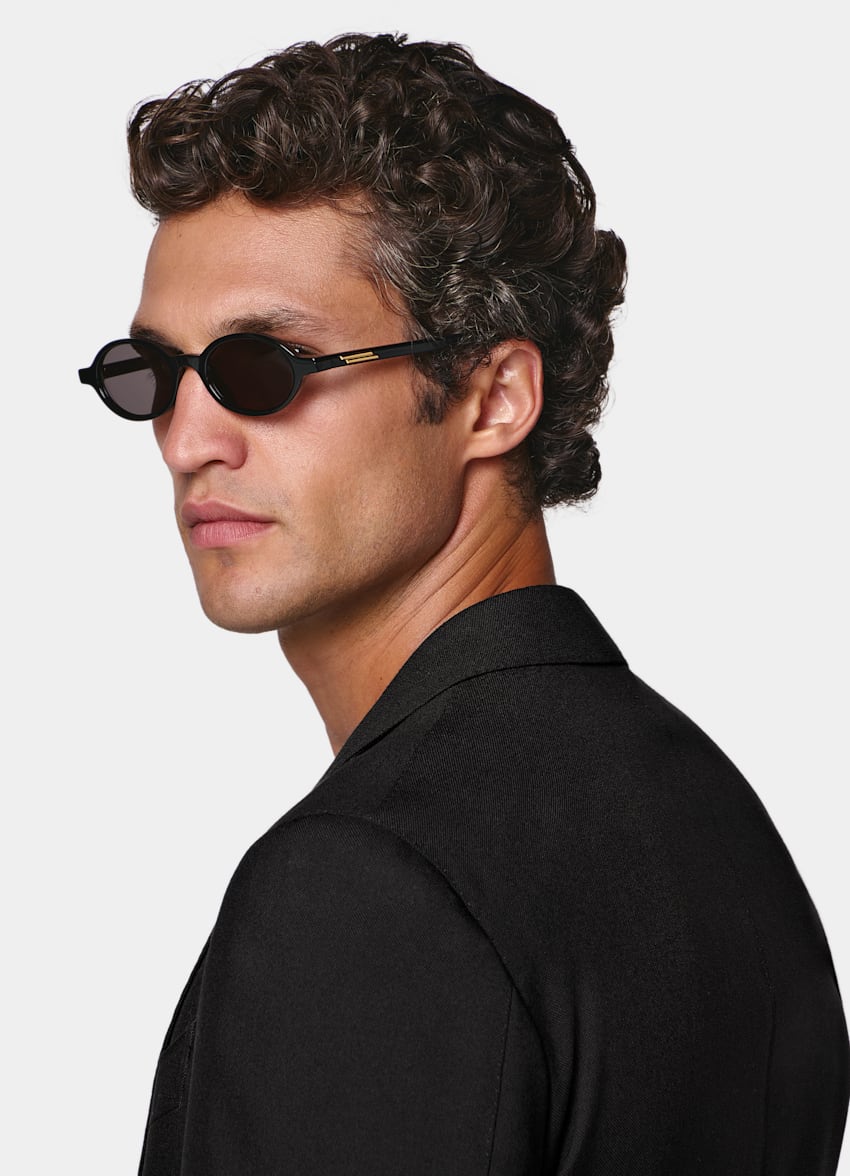 Black Tailored Fit Havana Suit Jacket