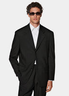 Black Relaxed Fit Brera Suit